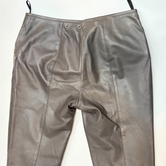 CRAZY COOL, SUPER RARE, NEW GIANNI VERSACE GRAY LEATHER PANT / JACKET SET 46 - Picture 16 of 16